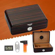 Umidificatori di sigari - Scatola di sigari Scatola di sigari di Legno massello di Ebano umidità di Sigaro a Sigaro tenero Dimensioni: 28x20.5x10cm Cedro Spagnolo Contenitore di immagazzinaggio
