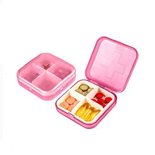 BGSFF Il Contenitore per la Gestione dei farmaci da Lavoro può Essere utilizzato in Portafogli e Tasche Organizer per Pillole Pop-up 4 Grid Orange & Times; 2