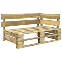 Oushome Panca da Giardino Angolare con Pallet in Legno