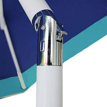 BAKAJI Ombrellone da Mare Spiaggia Giardino con Palo in Acciaio Reclinabile Rivestimento in Tessuto Anti UV Diametro 210 cm con Tracolla Custodia (Turchese)