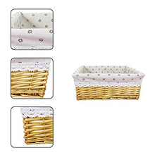 XIXIAO - Cesto portaoggetti in vimini per armadi, cassetti, armadio, cassettiera, cassettiera, cassettiera, 25 x 15 x 10 cm, colore margherita