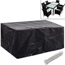Lechnical Pratico Set di 2 Fodere per mobili da Giardino, Fodera per mobili da Giardino in polietilene Nero, Set 2 Pezzi 240 x 140 x 90 cm (Lunghezza x Larghezza x Altezza) -con 8 Fori