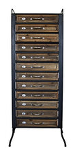 MAXIOCCASIONI Cassettiera Legno e Ferro 12 cassetti settimanale Stile Industrial Mobile 48x30x130 H cm