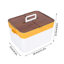 Asixxsix Custodia, Scatola Organizer, Flip Trasparente Portatile a Doppio Strato per Ufficio Domestico