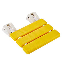 Fenteer Panca Doccia Anti Ruggine Supporto Anziani Disabili Feriti Soggiorno Camera da Letto Plastica - Giallo