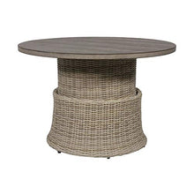 Gartentraum Tavolo da Giardino Regolabile in Altezza 100cm - Rotondo - Tavolo Rotondo Refi/Beige-Taupe