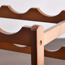 ASDZ Portabottiglie da 16 Bottiglie Portabottiglie da Casa Portabottiglie da Vino in bambù Naturale Naturale da Appoggio Portabottiglie in Legno dal Design Moderno