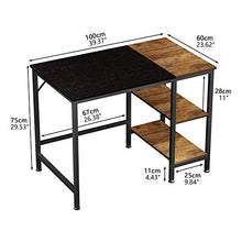 JOISCOPE Scrivania per Computer, Tavolo per Laptop, Scrittorio per Studio con Ripiani in Legno, Tavolo in Stile Industriale Realizzato in Legno e Metallo,100x60x75cm(Finitura della Quercia Vintage)