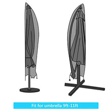 RATEL Copertura per ombrellone, Per Ombrellone Impermeabile Traspirante Copertura da 9ft a 11ft Coprire 210D Poliestere Oxford alla Protezione per Ombrellone da Giardino-260 x 40/50/64 cm (nero)