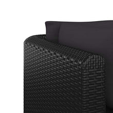 Tidyard Set 7 pz Divani da Giardino con Cuscini in Polyrattan Nero,Divano Modulare,Divano in Rattan,Divano da Salotto,Divani da Salotto
