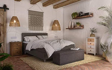 Relaxdays 10019049_93 Cassapanca Pouf Pieghevole, Tela, Marrone, 114.0x38.0x38.0 cm