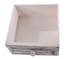 Mendler Serie Vintage cassettiera 25x30x90cm Legno di paulonia Bianco