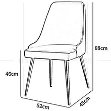 LJFYXZ Sedie da Pranzo Sedia da toeletta Sedile in Pelle PU Ufficio a casa Poltrona Soggiorno Cucina con Gambe in Metallo 52x45x88 cm (Color : Beige)