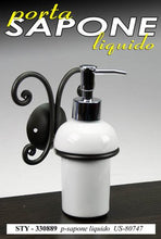 GI Serie arredo Bagno in Metallo Decorato Nero e Ceramica (portasciugamani ad Anello)