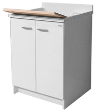 MONTEGRAPPA Mobile Lavatoio 60x60x85cm 2 Ante ASSE in Legno Marella Bianco con Cesto