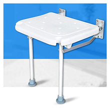 LXLAMP Sgabello per Vasca ergonomico da Doccia Sgabello Pieghevole for Appendere A Parete Bianco for Bagno for Anziani/Cambio Scarpe/Bagno/Sgabello Antiscivolo - Cuscinetto 180 kg