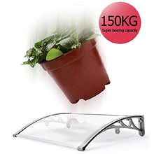Tenda da Veranda Pensilina Alveolare Pensilina Tettoia, Baldacchino Esterno Del Patio Della Porta D'ingresso Sun Shetter Con Supporto In Lega Di Alluminio, Protezione Dai Raggi Solari UV Pioggia Neve