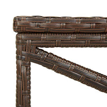 E E-NICES Panchina da Giardino 120 cm in Polyrattan Marrone