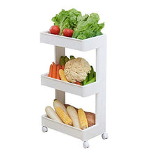 LYM &ripiano di stoccaggio Storage Cucina Scaffale, da Terra Domestica Multifunzionale Rack Bagagli Trolley -3 Strato Scaffale di Finitura