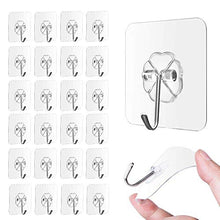 24 Pezzi Ganci Adesivi, Gancio Adesivo Bagno Trasparenti Ganci portasciugamani Ganci da Parete per Bagno Cucina Porta per appendere l'accappatoio, asciugamani, borse, vestiti, etc. (6kg Max)