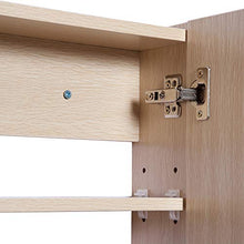 kleankin Armadietto Pensile da Bagno a Parete con Specchio a 3 Ante e Ripiani Regolabili in Legno 90x60x13.5cm