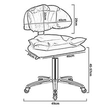 XEWNEGTZI Sedia Sgabello Girevole Semplice, con Cuscino in Cotone E Rotelle Portatili, Sgabello da Lavoro Regolabile in Altezza, per Sgabello Alto Salon Hair Beauty Manicure(Color:Blu)