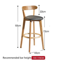 Ljings Sgabello Moderno, Sgabello Bar Pub Sgabello Bar Patio Sedie Pub con Schienale, Altezza Bancone Cucina Pub, Colori Multipli, 28,3 Pollici,Grigio,Linen