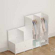 Locker Rack Armadio Organizzatore di Plastica 6-Porta 6-Gitter Ripiani Abbigliamento Cube Robusta Home Camera Blu 76X37X147CM MUMUJIN