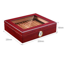 DPLQX Humidor per sigari ammezzati, sigari armadi Humidor per sigari Removibile Peso Leggero Piccole Dimensioni Facile da Portare in Giro Viaggi e trasporti,Red_260x220x68mm/10x9x3in