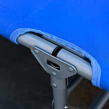 giordano shop Lettino Prendisole Pieghevole da Giardino 58x139x35,5 cm in Acciaio e Tessuto Oxford Blu