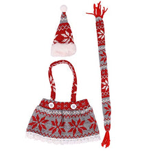 Minkissy 3 Pezzi di Natale Bottiglia di Vino Vestito Copertura Cappello Sciarpa Champagne Borse Decorazioni per Feste di Natale Rosso