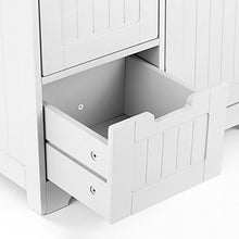 Festnight Armadietto Bagno | Armadietto Autoportante da Bagno con 4 Cassetti e UnAnta, Ripiano Regolabile, per Bagno, Soggiorno, Cucina, Corridoio, Bianco