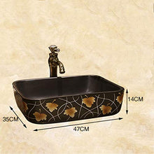 Lavabo Rettangolare da Bagno Retro Creative Jingdezhen Ceramic Hotel Lavabo Antiscivolo Lavandini Bagno