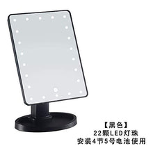 UYZ Specchio da toeletta per la Pulizia dello Specchio Portatile Princess a LED con Luce Touch Screen Lampada da Tavolo Specchio da toeletta Quadrato