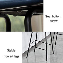 LLT Pratico sgabello in pelle sgabelli da bar Sedie Telaio Black Metal e posteriore molle | Pub Sgabelli altezza Pianale da cucina | Dining Chair Sgabelli di Cafe casa, a 4 colori (include 1 X Stool)