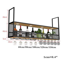 ZLJ Rastrelliere per Vino da soffitto Rastrelliere per calici in Formato Web a 2 Livelli Industriale Altezza Regolabile Bicchieri per UVA Organizzatore di stoccaggio per Cucina Bar Pub Rack