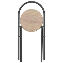 Festnight Set 3 pz Tavolo e Sedie Pieghevoli con Scaffale MDF e Acciaio,Tavolo con sedie Cucina,Penisola Cucina con sgabelli,Tavolo Alto da Bar,Tavolo Bar con sgabelli,Penisola per Cucina