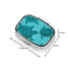 Scatola quadrata per pillole medicinali Beach House Sea Turtle Fashion Organizer per pillole da viaggio per integratori di vitamine