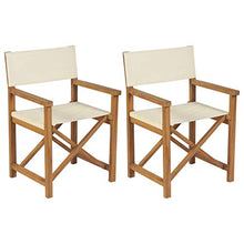 vidaXL Sedie da Regista 2 pz Pieghevoli in Legno Massello di Teak