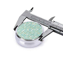 Aqua and Gold - Contenitore rotondo per pillole con 3 scomparti, in metallo, per medicina e vitamine, per viaggi all'aperto