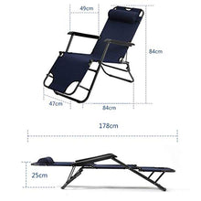 Sedia a gravità zero Patio Sedia a gravità zero, divano da spiaggia pigro Letto pieghevole singolo Giardino esterno Nessuna interferenza di rumore Pisolino Reclinabile a casa portatile Lettino prendi