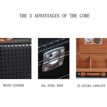 SHAO1 Cigar Humidor, Cuoio Portatile Cigar Humidor Cedar Wood Portatile Cigar Box può Contenere Circa 25 (240 * 215 * 63MM),B
