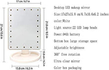 LBWARMB Trucco Specchio con luci Specchio per Il Trucco Makeup 22 LED 360 e degrado Specchio cosmetico da Tavolo con Schermo Touch Screen (Dimensioni: 6.7x10.6x6.2 in) per Il comò da Bagno