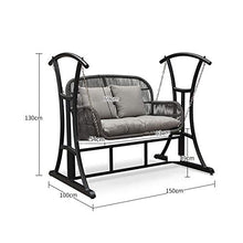 HLZY Grande aliante all'aperto con Supporto, Sedie a Battente all'aperto per Adulti, Principessa Swing Bed Garden Swing Lazy Dzeche Amaca Amaca Banco da Esterno Panco da Portica all'aperto Giardino