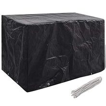 Lechnical Pratico Set di 2 Fodere per mobili da Giardino, Fodera per mobili da Giardino in polietilene Nero, Set 2 Pezzi 140 x 70 x 90 cm (Lunghezza x Larghezza x Altezza) -con 8 Fori