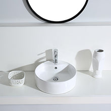 Eridanus Serie Scott-B, Lavabo di Ceramica Bianco Lusso Lavandino Lavello Lavamano Lavabo da Appoggio Tondo Ovale Bacinella Lavandino Lavello per Bagno Casa Bidet Lavabo con Troppopieno