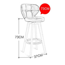 bdb Sgabelli da Bar Moderni in Legno Set di 2 ， Sedie da Bar con Isola da Cucina for La Casa, Sgabelli da Bar Girevoli A 360 ° Comodi con Schienale Alto mobilia (Colore : Nero)