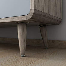 Comodino HAIZHEN retrò a 2 cassetti con Gambe in Legno massello, tavolino Contenitore for Camera da Letto, 46,4 * 35 * 46.4 cm