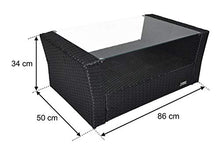 SAMIRA Salotto da Giardino in Rattan, Set di divani da Esterno in polyrattan MOD. Aurora Nero