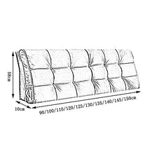 FLHSLY - Cuscino lombare in flanella, lavabile, adatto per camera da letto, rosso, senza testiera 135 cm